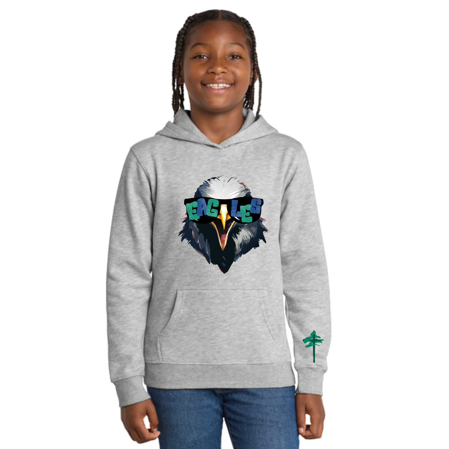 Youth SJS Eagles with Sunglasses Hoodie
