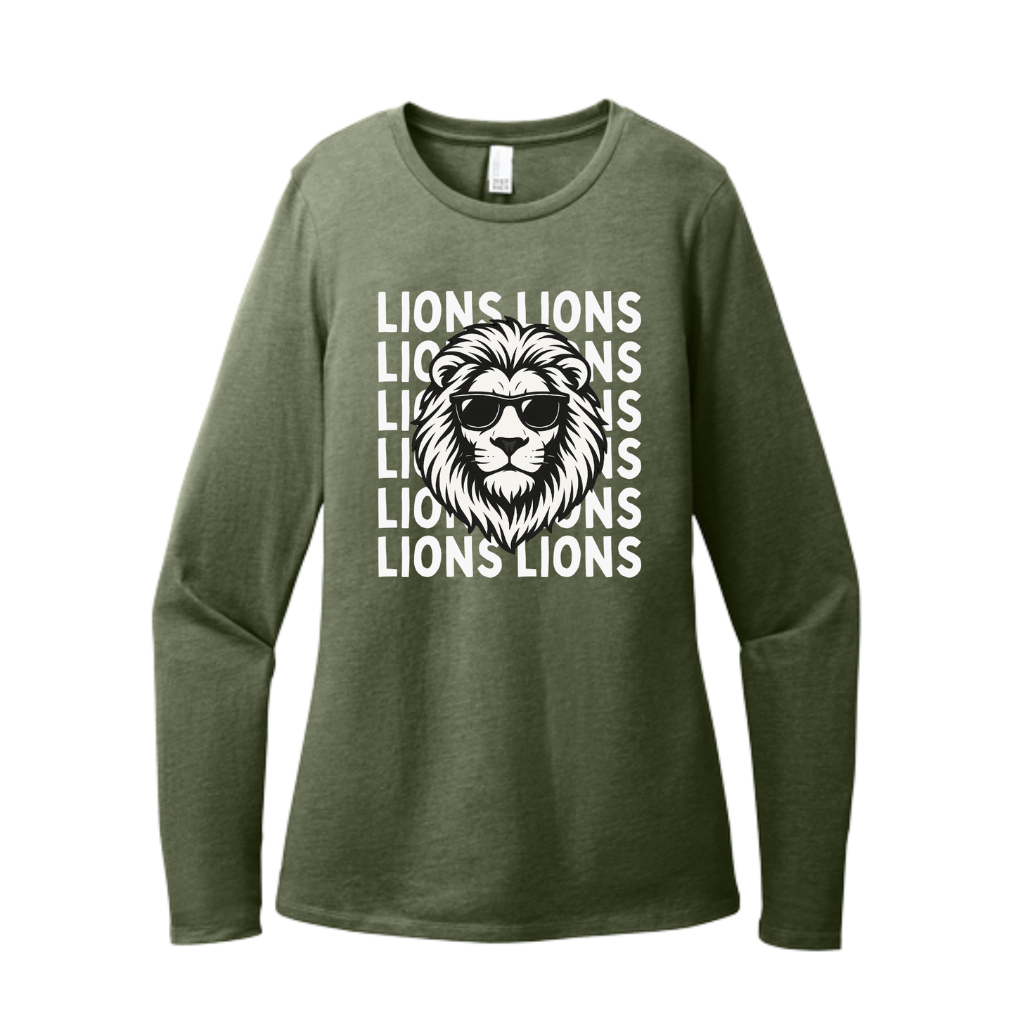 Adult Ladies Lions Lions Long Sleeve