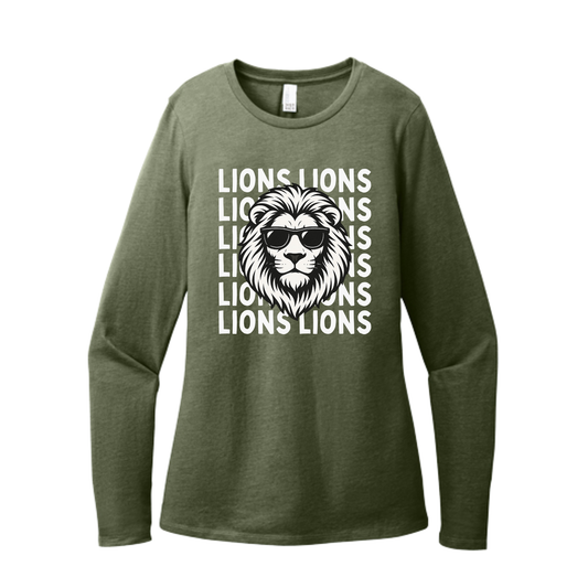 Adult Ladies Lions Lions Long Sleeve