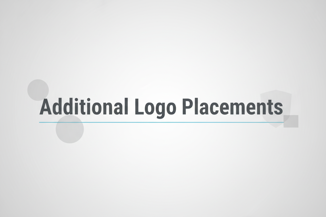 Banner that says "Additional Logo Placements"